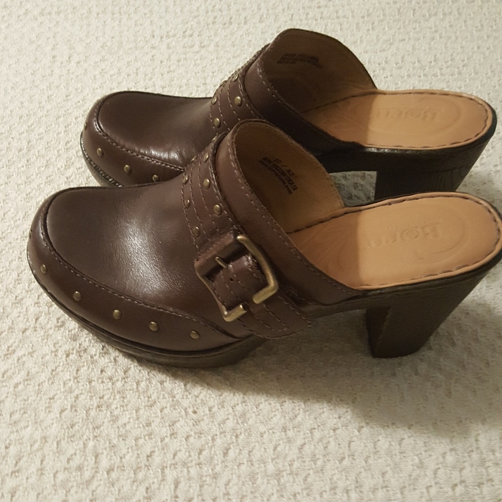Born Leather heeled Mules/Clogs